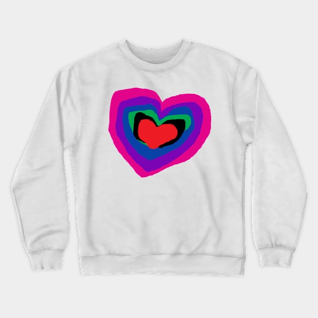 Heart T-Shirt Crewneck Sweatshirt by EllenDaisyShop